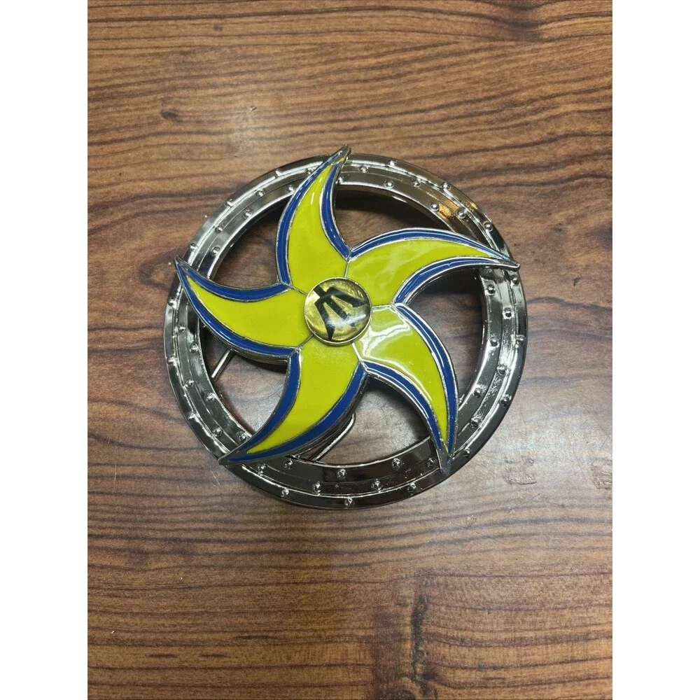 New Men Women Silver Metal Buckle Round Spinning Arrow Star Poseidon God Neptune